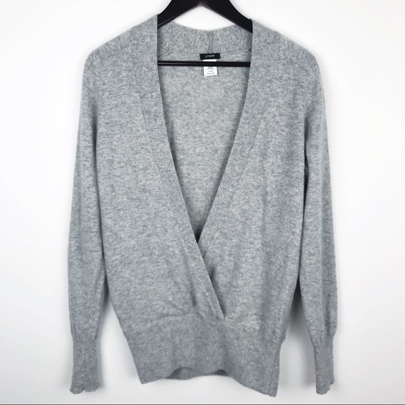 J. Crew Sweaters - 💛 J Crew Dream Draped Sweater Gray Cashmere Wrap